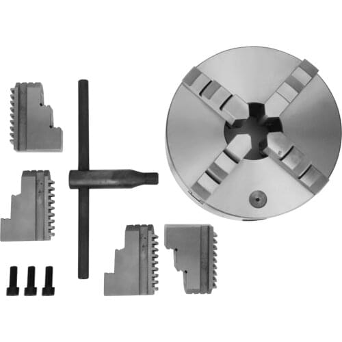 K12 200mm 4 Jaw Lathe Chuck Accuracy Self-Centering Chuck With Internal External Jaws