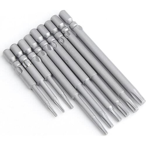 9Pcs 40mm/60mm length Star Torx Screwdriver Bit 800 4mm Shank Magnetic Electric Screwdrive T4 T5 T6 T7 T8 T9 T10 T15 T20