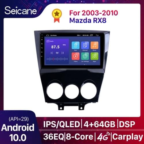 Seicane Android 9.1 2G+32G 2.5D Car Radio Head Unit Player For 2003 2004 2005 2006 2007 2008-2010 Mazda RX8 with Bluetooth GPS