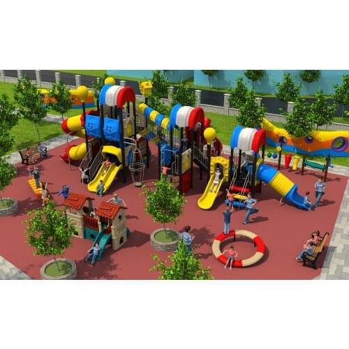 CE,ISO,TUV outdoor playground garden plastic slide Pepsi House Series kids outdoor games equipment YLW-OUT171014