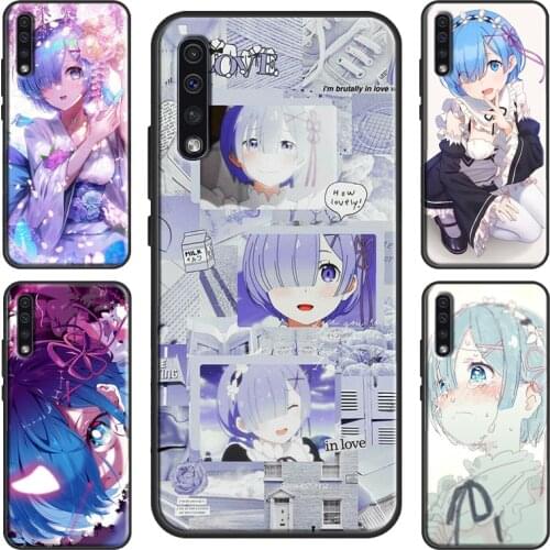 Anime RE ZERO Ram Rem Case For Samsung A51 A71 A70 A50 A40 A10 A20e A21S Galaxy S20 Plus S10 S9 Note 20 Ultra