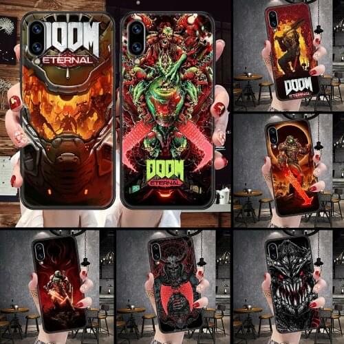 Doom game ETERNAL Phone Case For Huawei Honor 6A 7A 7C 8A 8X 8 9 9X 10 10i 20 Lite Pro black 3D Etui painting back tpu cover art