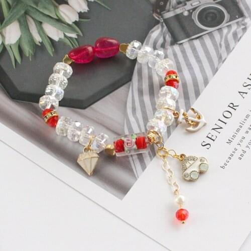 CHENFAN handmade Japanese and Korean style fresh and simple summer beach womens bracelet shell beads bracelet for women present