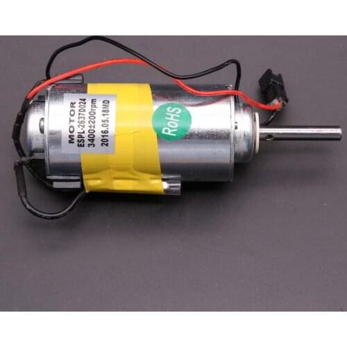 DC 24V 3000RPM 8-pole Rotor High Torque Micro Motor Dual Ball Bearing Compensation Carbon Brush with Overheating Protection DIY