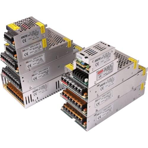 DC5V 2A 3A 4A 5A 8A 10A 20A 30A 40A 60A Switch LED Power Supply Transformers Adapter SMPS LED Strip 100-240VAC to DC 5V 10W~300W