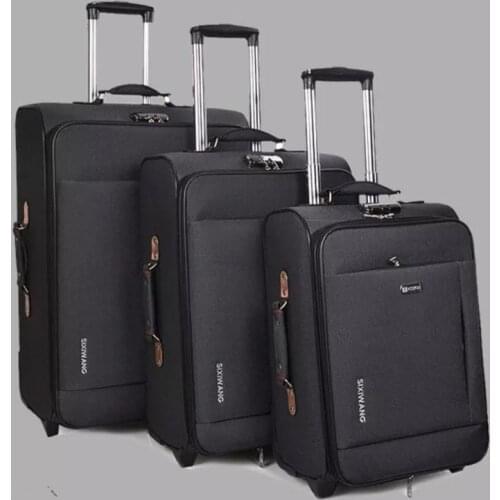 New business rolling luggage large capacity Oxford travel suitcase trolley box men women boarding luggage bag 20"24"28" inch
