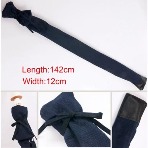 Cotten Leather Kendo Aikido Iaido Sword Bag Japanese Carry Bag With Strap Hold 2 Swords Length 142cm Width 12cm Free Shipping