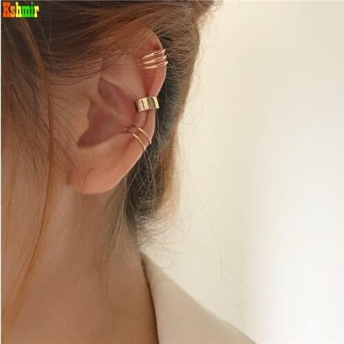 Kshmir2020 Simple small ring ear bone clip design feeling earrings girl earrings temperament ear clip no ear hole female