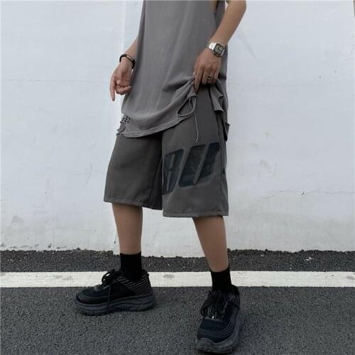Summer Jogger MenS Shorts Tide Ins Dark Harajuku Style Street Lovers Loose Wide-Leg Casual Five-Point Pants Women