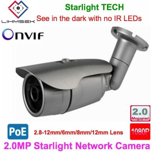 Lihmsek Sony 2.0 Megapixel 1080P IP Camera Network CCTV Low Light Day and Night Color Camera Security Support Onvif, P2P, POE