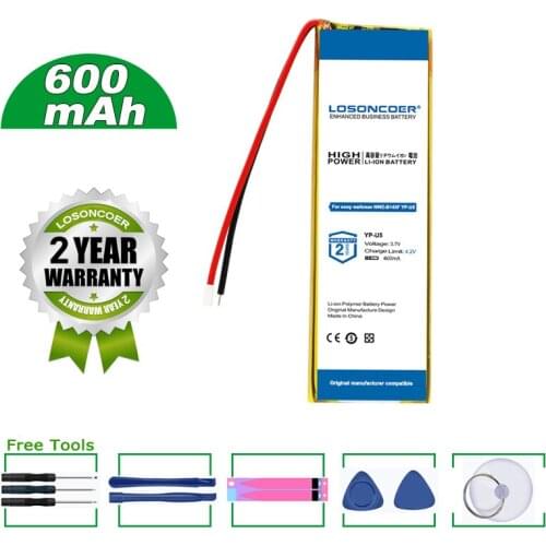 LOSONCOER Battery 600mAh Polymer Li-ion Battery For Sony Walkman NWZ-B143F For SAMSUNG YP-U5 Battery MP3 Player