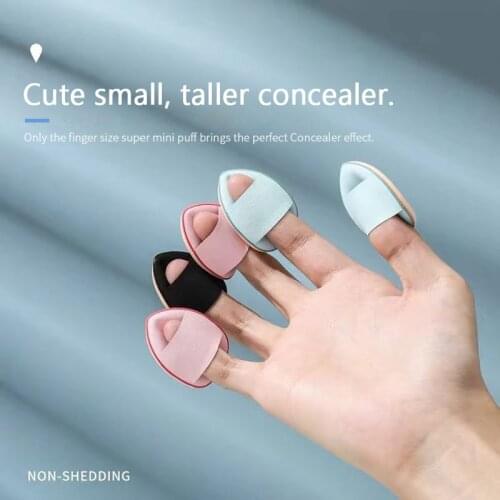 Fingertip Mini Puff Mini Concealer Cushion Small Face Makeup Sponge Cosmetics Soft Cotton Face Powder Puff Washable