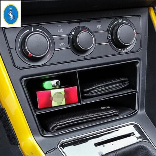 Auto Accessory Door Armrest Box / Middle Storage Glove Phone Container Organizer For VW Volkswagen Polo 2019 2020 2021