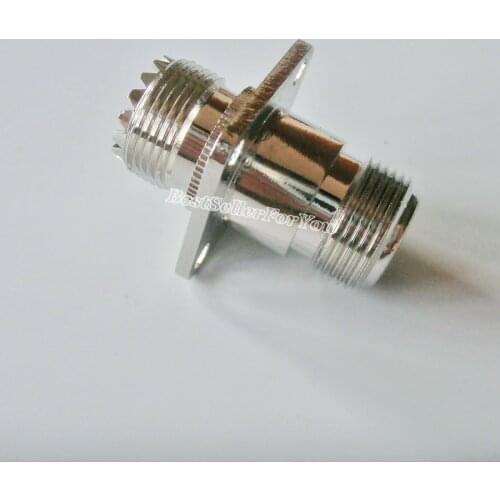 1Piece Converter Adapter N Female To UHF SO-239 SO239 Female Jack Straight Flange RF Connector