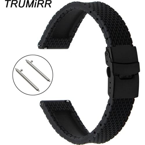 Quick Release Silicone Rubber Watch Band for Fossil Q Tailor Gazer Founder Wander Crewmaster Grant Marshal Nate Wrist Belt Strap