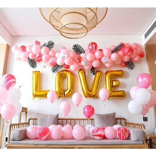 Rose gold bride letter confetti aluminum foil balloon party decoration wedding decoration supplies
