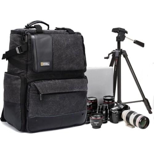 National Geographic NG W5072 Leather Laptop Backpacks Large Capacity Digital SLR Video Camera Travel Bag with All weather cover