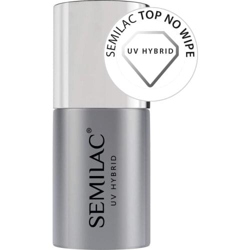 SEMILAC SEM-COAT-3 Top No Wipe per smalto UV ibrido, semi-permanent brightness. SEMILAC UV