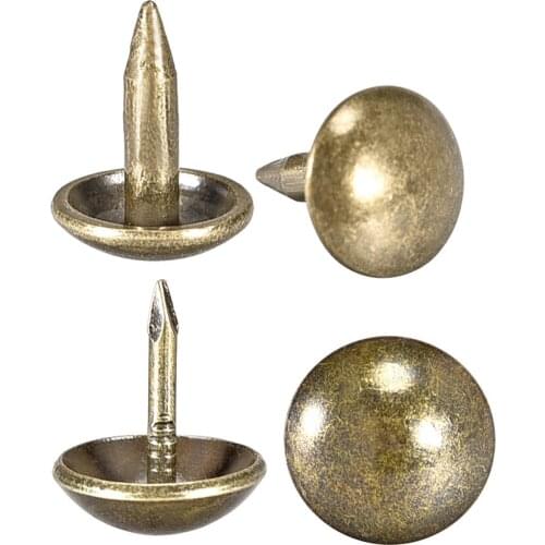 Uxcell 150Pcs Upholstery Nails Tacks Mm Dia Mm Height Antique Round Thumb Push Pins Bronze Tone to Furniture Sofa Headboards