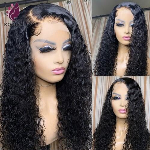 Wet And Wave Side Part 13x4 Lace Front Wigs with Baby Hair 13x4 Lace Front 150 Density Peruvian Hair Water Wave Wigs