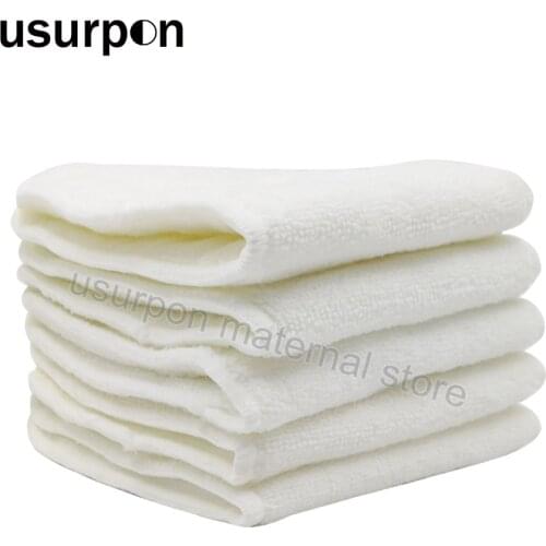 [usurpon] 5pcs Children size 17*41cm Microfiber Insert 4 layers big size washable microfiber diaper insert baby nappies insert