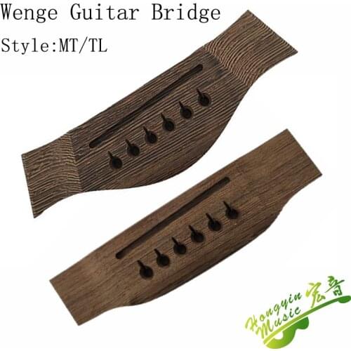 1PcS Guitar Parts Saddle Thru Guitar Bridge For Acoustic Guitar Wenge MT/TL style