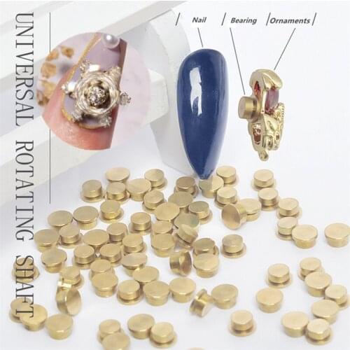 10 Pcs Metal Rotatable Bearing Shaft For 3D Nail Art Decorations DIY Crystal Jewelry Spin Accessory Tools