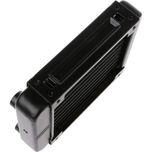 120mm Aluminum Computer Radiator Water Cooler 10 Tube CPU Heat Sink Exchanger R66F
