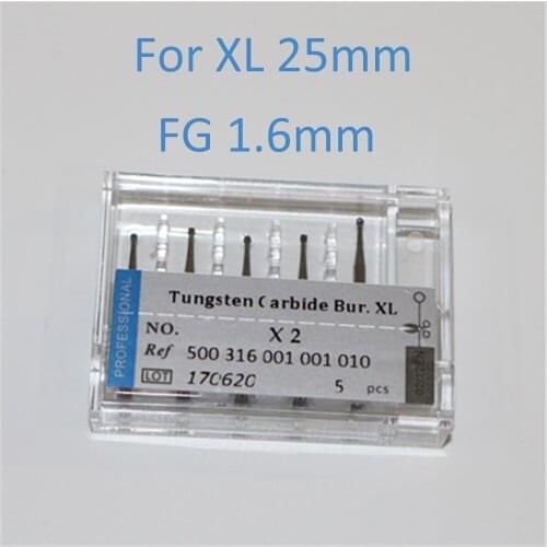 50pcs/Lot 316 XL Shank Surgical High Speed Dental Tungsten FG Carbide Burs 25mm length Milling Polisher Trimming Drill