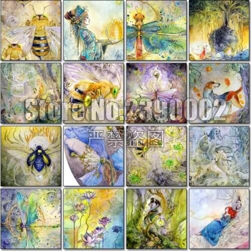 Full Square Drill 5d Diy Diamond Painting Dragonfly Bumblebee Flowers Embroidery Cross Stitch Diamond Mosaic Home Decor Gift