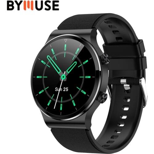 BYMUSE G51 4GB Music ROM Smart Watch 1.28 inch Round Screen Bluetooth Call IP67 Waterproof Long Standby Watches Heart rate detec