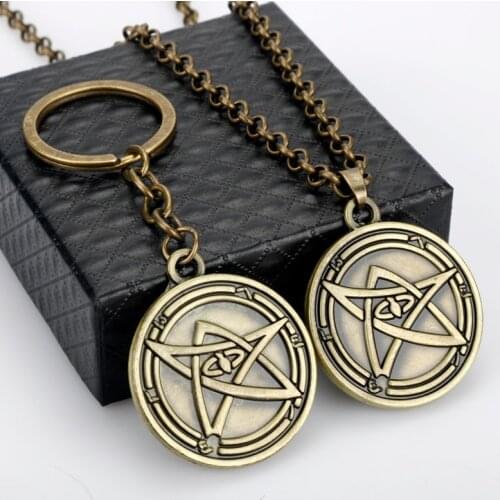 Howard Phillips Lovecraft Cthulhu Mythos Necklace Eye Rune Round Pendant Keychains For Women Men Choker Vintage Jewelry