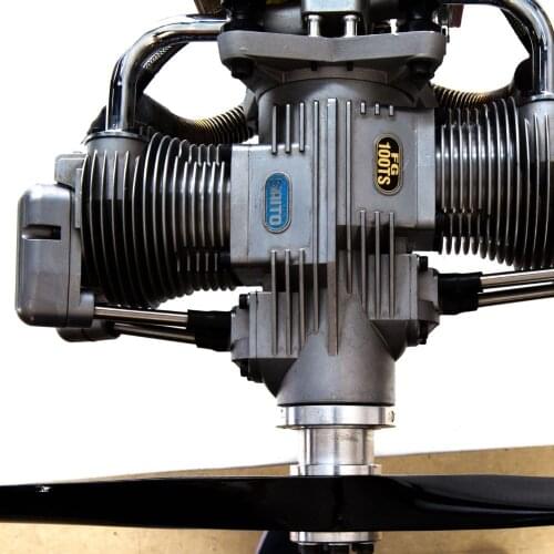 Rc Saito Engines Parts Four-Stroke Engine 100cc 4-Stroke Twin-Cylinder FG-100TS Gasoline Engine (SAIEG100TS)