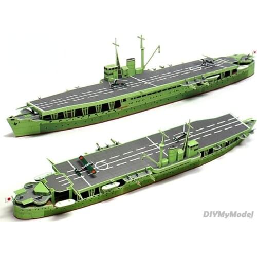 DIYMyModeI Japan Qiujin Maru escort aircraft carrier 1:350 DIY Handcraft Paper Model Kit Handmade Toy Puzzles Gift Movie prop