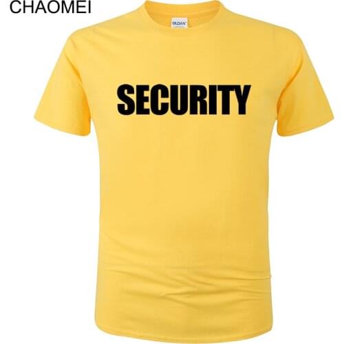 Security Mens T-shirt Event Staff Cotton Casual Short Sleeve Summer T Shirts Hip Hop Streetwear Tees Cool Fitness Tshirt C157