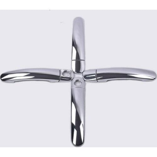 Chrome Car Door Handle Cover Trim For Seat Arosa 1997 1998 1999 2000 2001 2002 2003 2004 2 keyholes