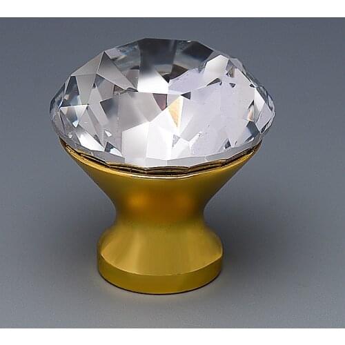 Crystal fashion wardrobe drawer door handle cabinet handle crystal handle