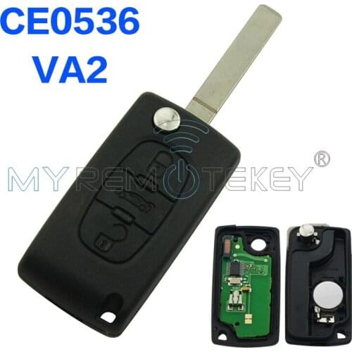 Remtekey remote key 3 button for Citroen key model VA2 CE0536 for Peugeot flip car key modern key car for Citroen Peugeot