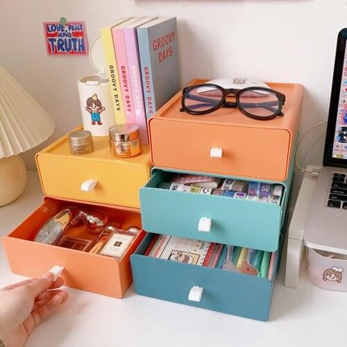 Cosmetics Desktop Storage Box Multi-Layer Drawer Organizer Large-Capacity Sundries Storage Boxes Make up Nail Oil Organizer