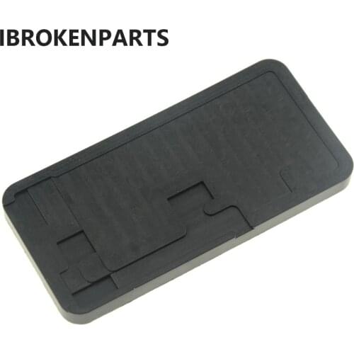 LCD Touch Outer Glass Screen Laminating Mold Pad For iPhone X XS Max 6 7 8 Alignment Laminator Mould Rubber Mat (No Bend Flex)
