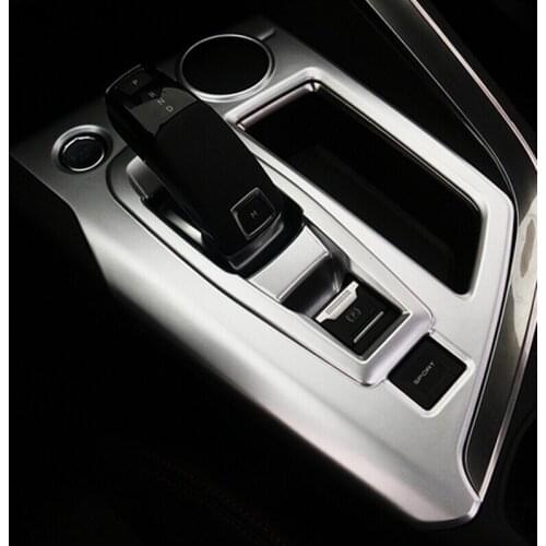 TOMEFON For Peugeot 3008 GT 2017 2018 ABS Matte Gear Shift Knob Media Panel Cover Cover Car Interior Styling Accessories 1piece