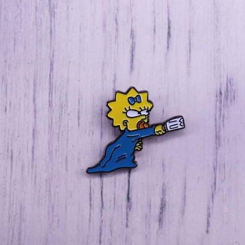Pretty Cartoon Maggie Enamel Pin Anime Accessory Badge Funny Girls Kids Gift Brooch