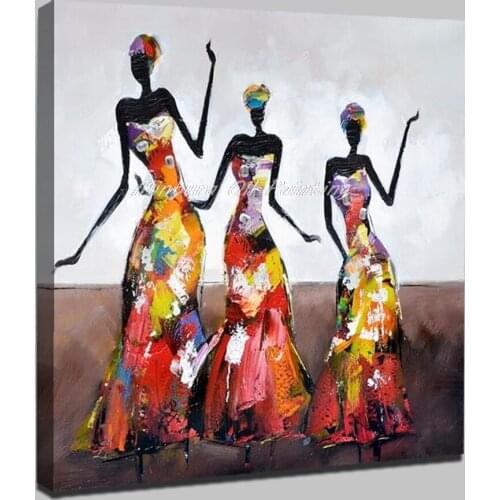 Mintura Hand Painted Girl Oil Paintings On Canvas Modern Abstract Posters Wall Art Wall Pictures For Living Room Home Decoration