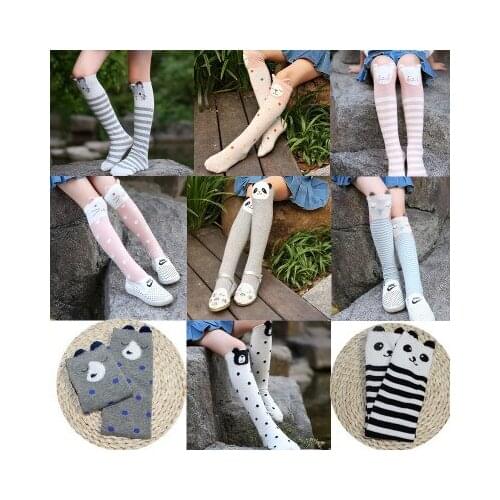 Cartoon Socks for Children Animal Bear Baby Knee High Cotton Socks Long Warmers Socks Boy Socks Girl
