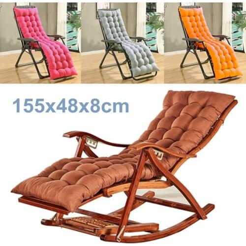 Soft Seat Pad Replacement Cushion Garden Sun Lounger Recliner Chair 155x48x8cm