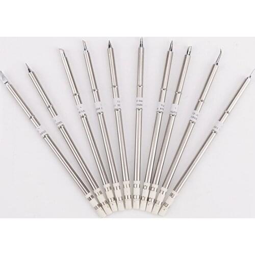 FEORLO 2pcs Soldering Tips T12- I B K IL B2 BL BC2 BC1 D08 D12 D16 D24 C1 C2 For HAKKO Solder Iron Tips Soldering Welding Stings