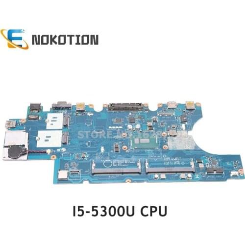 NOKOTION For Dell Latitude 15 E5550 Laptop Motherboard ZAM80 LA-A911P CN-0W4CTJ 0W4CTJ Main board SR23X I5-5300U CPU DDR3L