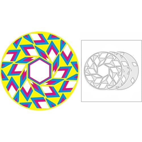 New 2021 Layering Kaleidoscope Diamond Metal Cutting Dies for DIY Scrapbooking and Card Making Decor Embossing Craft No Stamps