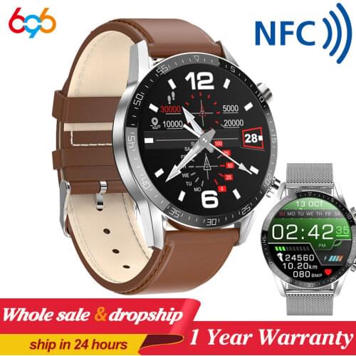 New L13 SmartWatch Men ECG+PPG Waterproof Bluetooth Call Blood Pressure Fashion Wristbands Bracelet Fitness Smart Watch PK L8 L7