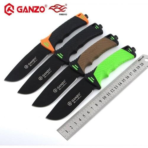 58-60HRC Ganzo G8012 FireBird F8012 7CR17MOV blade ABS Handle Fixed blade knife Survival Camping tool Hunting Knife tactical edc